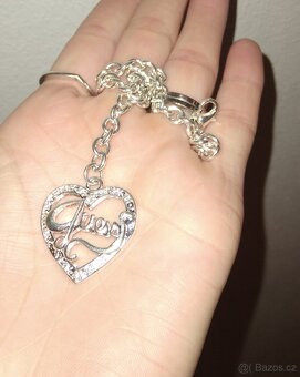 Nový náramek guess srdce srdíčko bižuterie 21 cm postribrene - 4
