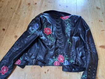 kožená bunda v koženém stylu - 4