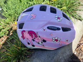 Holčičí fialková helma s koníky - 4