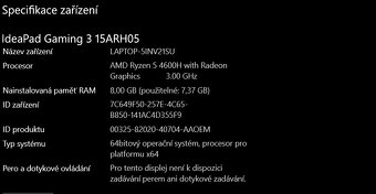 Lenovo Ideapad Gaming - 8GB RAM, 6ti jádrový procesor, Nvid - 4