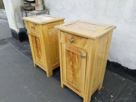 Secesní noční stolky vysoké s horní skříňkou 2 ks - 4