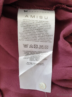 Amisu M 38 vínová bordó lehká letní košile tunika - 4