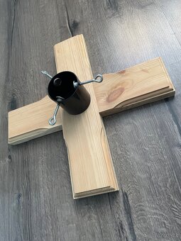 Stojan na vánoční strom dřevěný 45x45x14 cm - 4