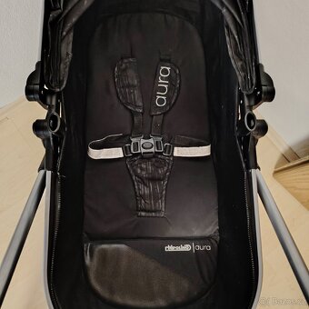 CHIPOLINO Kočárek kombinovaný Aura 2v1 Obsidian,Silver - 4
