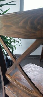 Prodám dřevěné jídelní židle – domácí výroba, top stav - 4