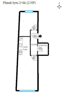 Prodej bytu 2+kk,1x PS, Městec Králové, osobním vlastnictví, - 4