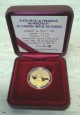 Zlatá a Ag medaile obě číslo 034 30.výročí sametové revoluce - 4
