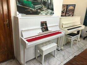 Bílé pianino Petrof 125 se zárukou, doprava zdarma, nový lak - 4