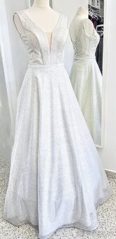 NOVÉ elegantní svatební šaty TŘPYTIVÉ - 4