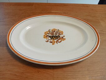 STAROŽITNÝ ART DECO SERVÍROVACÍ TALÍŘ CREIL ET MONTEREAU FRA - 4