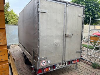 Přívěsný vozík vlek plachta s dveřmi, malá kola - 4