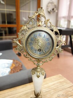 Staré hodiny stolní, krbovky - 4