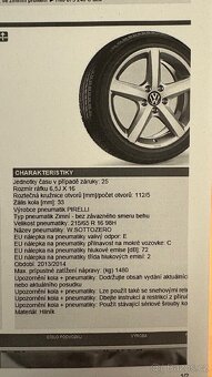 Zimní sada original VW Alu disk R16 (122/5), 215/65 - 4