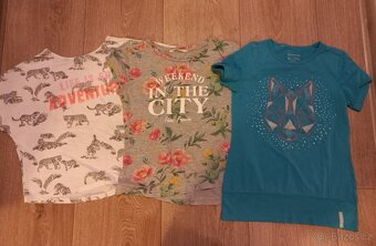 3x Legíny, džínové legíny, vel.12-14 let +3x triko zdarma - 4