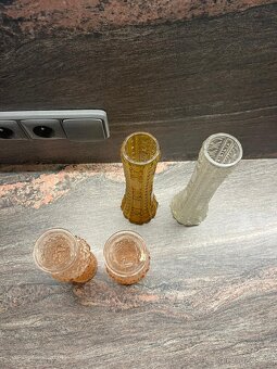 Retro vázy lisované sklo - 4