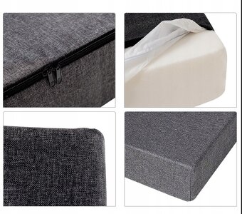 Zahradní polštář na houpačku Costway 120 × 60 × 15 cm – šedý - 4