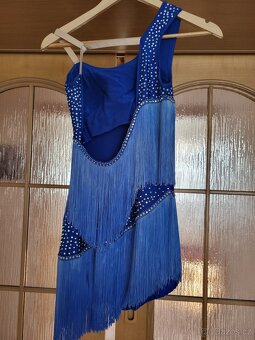 Společenské šaty na latinu - modré - 4