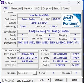 CPU Intel Pentium G640 - 4