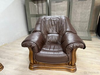 Kožené sofa + křeslo - 4