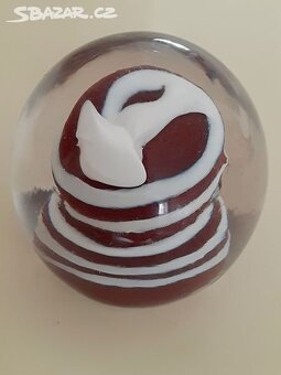 Skleněné těžitko paperweight 5.5cm moser.nesignováno - 4