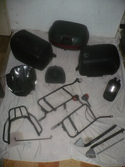 Motokufry Hepco-Becker+ nosič, držáky Monorack,tankvak.... - 4