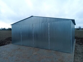 Plechová garáž 6x6m - 4