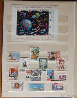 Album modrý + známky SSSR, Japonsko aj. - 4