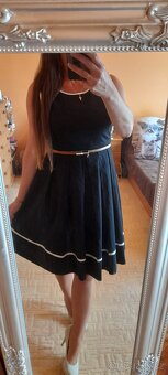 Orsay elegantní černé šaty - Len / bavlna - 4