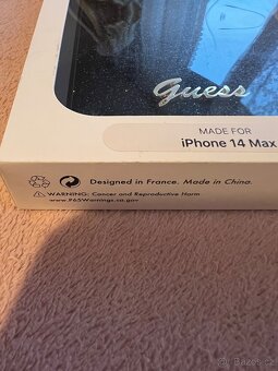iPhone 14 plus luxusní obal Guess černý třpitivý originál - 4
