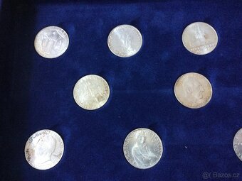 Kompletní stříbrná sada Rakouska v originál boxu - 4