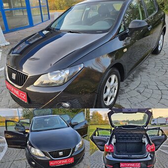 SEAT IBIZA 1,2 8v 2011 KLIMATIZACE,ALU KOLA, ČERNÁ PERLEŤ ME - 4