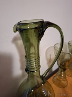 Lesní sklo - karafa a 6 sklenic - 4