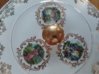 STAROŽITNÁ PORCELÁNOVÁ TERINA A TALÍŘ LIMOGES FRANCIE - 4