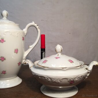 Stará konvice džbánek,cukřenka Schlaggenvald Slavkov - 4