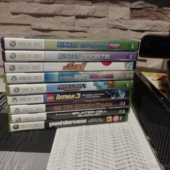 xbox 360 + kinect + hry, hdd250gb - 4