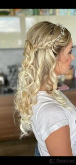 Prodám blond klipy z pravých vlasů - 4