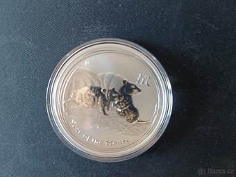 Sada 12 mincí Lunární série II. 1 Oz. Čisté stříbro. - 4