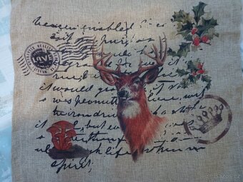 Gobelínový vánoční + myslivecký ubrus vánoční - 4