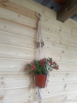Macramé závěsy na květináče a doplňky - 4