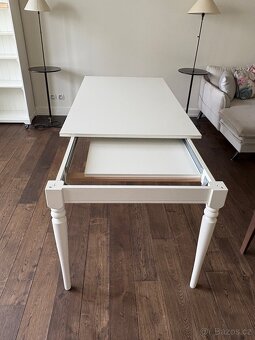Rozkládací jídelní stůl INGATORP IKEA bílá, 155/215x87 cm - 4