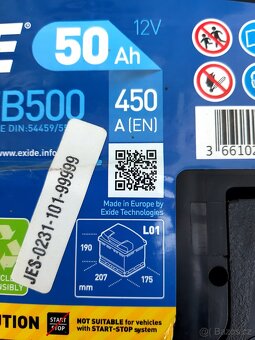 Autobaterie Exide 12V 50ah - 4
