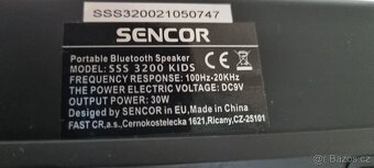 Sencor SSS3200 KIDS Bluetooth reproduktor + nabíječka - 4