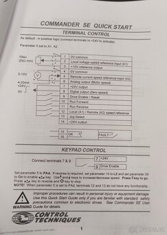 Frekvenční měnič COMMANDER SE 230/400V použitý funkční - 4