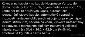 NOVÝ NESPRESSO De´Longhi Vertuo Next White ENV120.W - 4