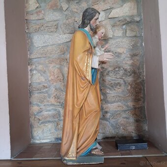 Dřevěná socha sv.Josef s Ježíšem - 4