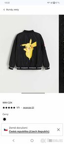 Nádherná NOVÁ kvalitní bunda POKÉMON zn.Reserved - 4