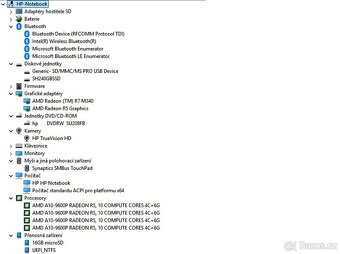 HP 15 AMD A10 (čtyřjádro) 8GB DDR4 SSD 2xgrafika Win11Pro - 4