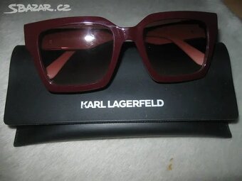 nové sluneční brýle Karl Lagerfeld burgundy/pink - 4