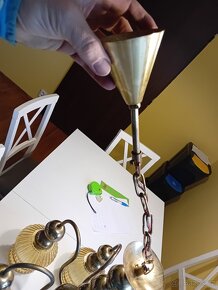 Starý mosazný lustr z 80 let - 4