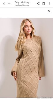 Dorothy Perkins dámské úpletové midi šaty vel. M nové - 4